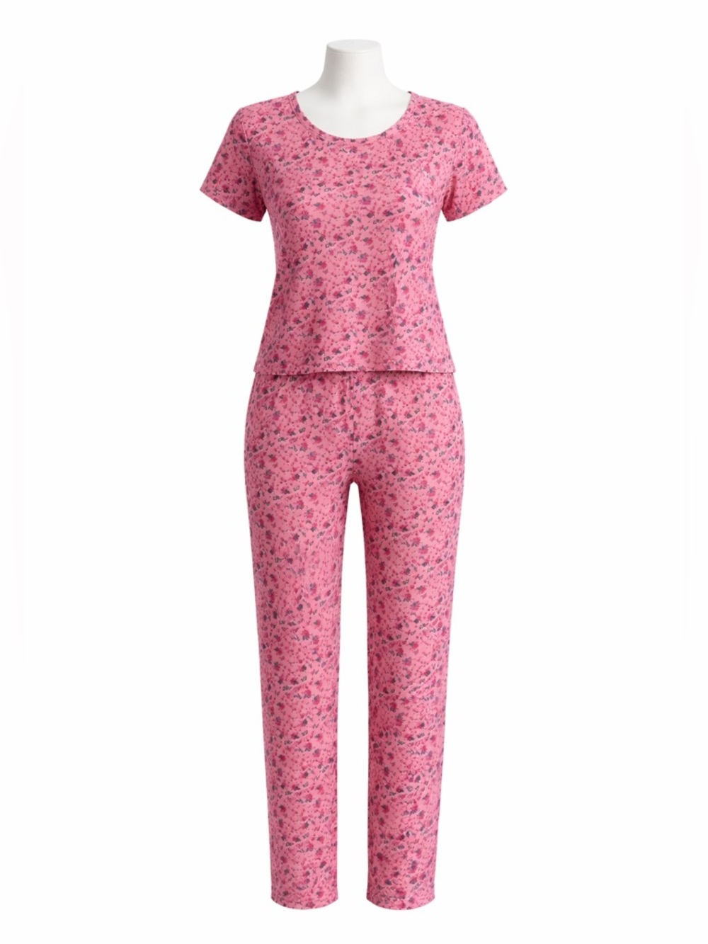Size S‎ Zara Women’s Pink Floral Lounge Set Pajama Top Pants Soft Cozy